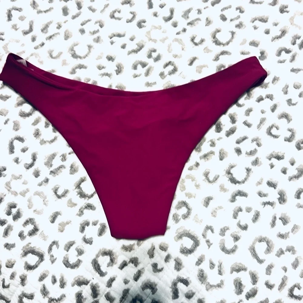 2/$15 Zaful - Women’s Fuchsia Bikini Bottoms Cheeky Swim Bottom NWOT Size 6